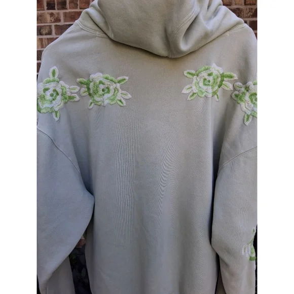 We The Free Free People Made Ombre' Floral Embroidered Hoodie XS - Picture 8 of 15